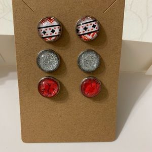 Faux leather earrings